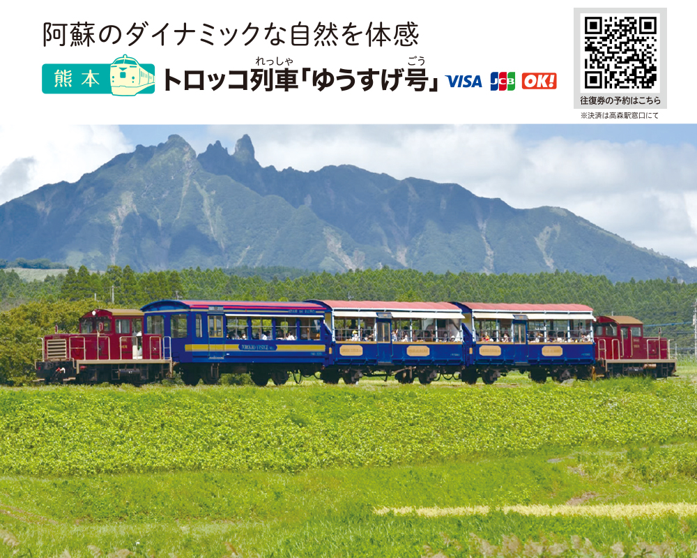 九州のおすすめ観光列車【トロッコ列車「ゆうすげ号」】の車両