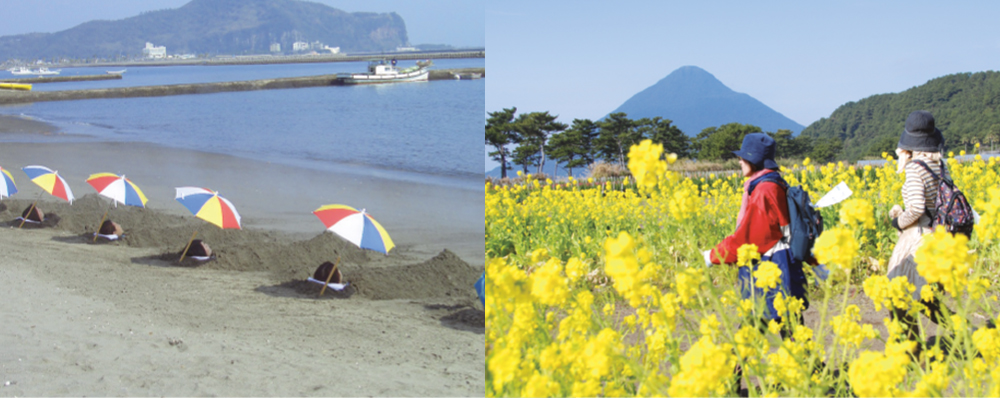 鹿児島県指宿市の観光スポット・砂むし温泉&池田湖