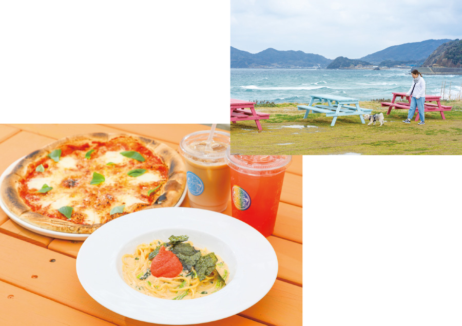 糸島でペットと楽しめるグルメ「LASPARK RESORT」旬の食材を使ったパスタやピザ