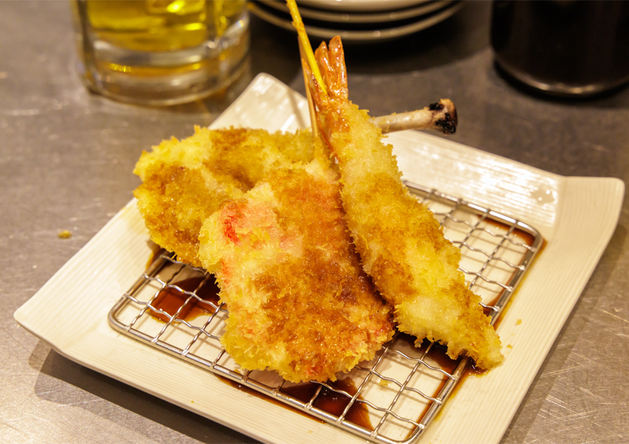大阪うめきたエリアの最旬スポット「立呑み 串かつ まつい」：串かつ