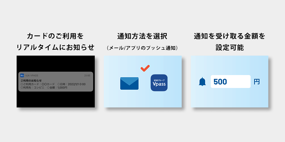 便利なVpassサービス1ご利用通知サービス