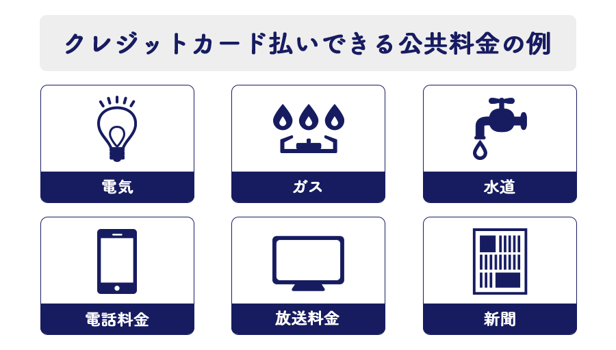 公共料金とは？一人暮らしを始める前に知っておきたい基礎知識：クレカ払いできる公共料金