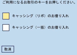 「キャッシング（リボ）」をお選びください。